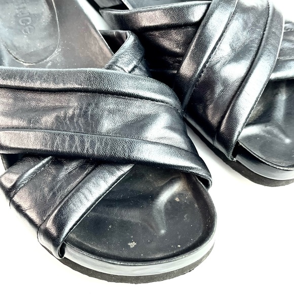Vince Orson Black Criss Cross Slide Sandals - Picture 8 of 11
